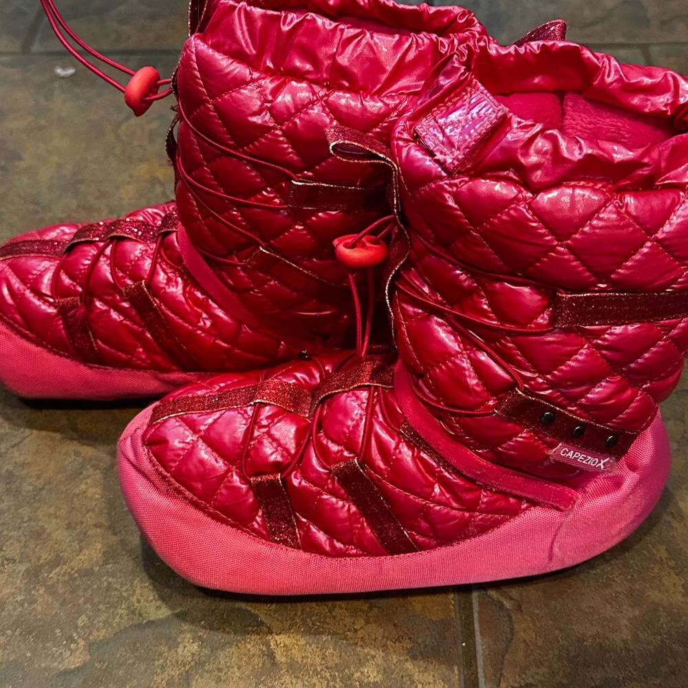 Capezio Kids Red Quilted Boots